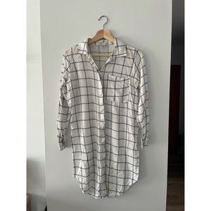 Long collared shirt-dress
